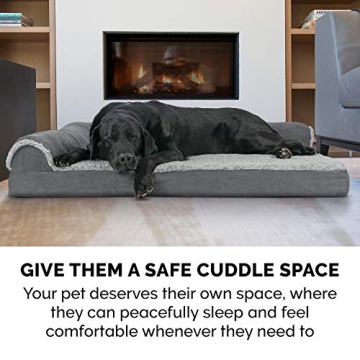 Furhaven Dog Bed with Orthopedic Foam for Medium Dogs