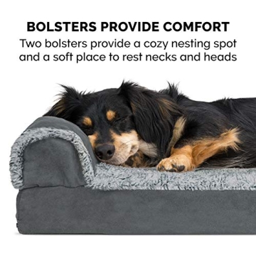 Furhaven Dog Bed with Orthopedic Foam for Medium Dogs