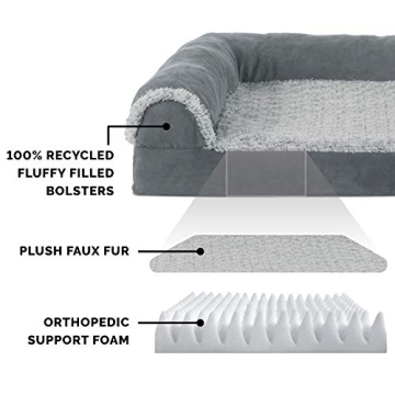 Furhaven Dog Bed with Orthopedic Foam for Medium Dogs