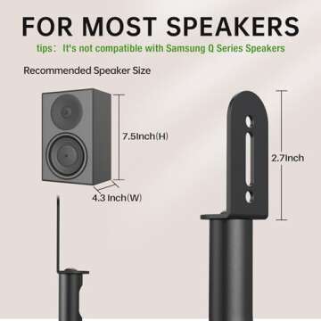 USX MOUNT Height Adjustable Universal Speaker Stands