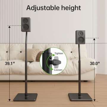 USX MOUNT Height Adjustable Universal Speaker Stands