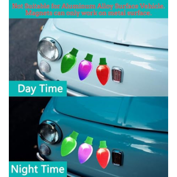 90PCS Christmas Light Bulb Magnet Set for Festive Decor