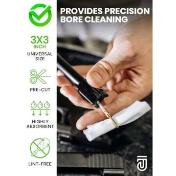 900pc Gun Cleaning Supplies Case - 300pcs Gun Cleaning Patches and 600pcs Gun Cleaning Swabs - 6-inch Gun Swabs Lint Free, 3x3 Inch Highly Absorbent Gun Patches - Gun Cleaning Kit Supplies