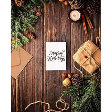 Best Paper Greetings 48 Pack Merry Christmas Greeting Cards, 4x6 Inches Xmas Note Card Box Set, Holiday Cards with Envelopes Blank Inside for Holiday Greetings, 6 Gold Foil Snowflake Designs