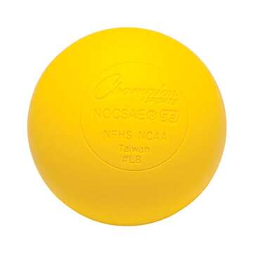 Champion Sports Colored Lacrosse Balls: Yellow Official Size Sporting Goods Equipment for Profession...