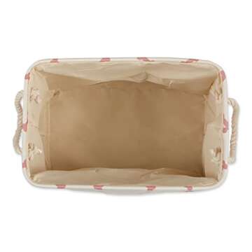 Bone Dry Pet Storage Collection Paw and Bone Print, Small Rectangle, Rose