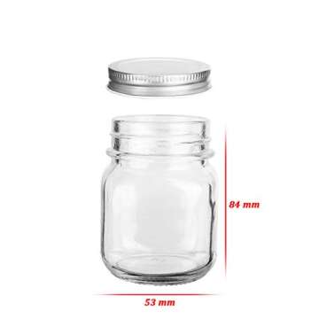 KAMOTA Glass Jars, 4 oz Mini Jars with Lids Perfect for Mason Canning Favor DIY Spice Jam Jars,24 PA...