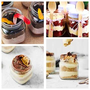 KAMOTA Glass Jars, 4 oz Mini Jars with Lids Perfect for Mason Canning Favor DIY Spice Jam Jars,24 PACK,30 Whiteboard Labels Included