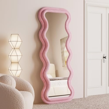 BOJOY Full Length Mirror 63x24 Unique Wavy Design
