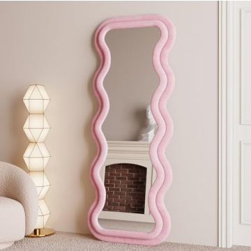 BOJOY Full Length Mirror 63x24 Unique Wavy Design