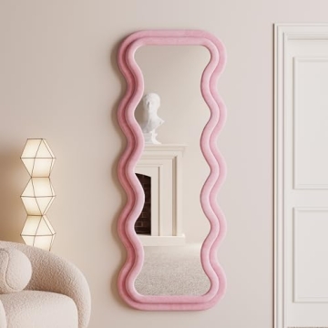 BOJOY Full Length Mirror 63x24 Unique Wavy Design
