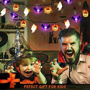 Mosoan 20 Feet Halloween String Lights with Timer