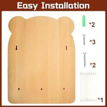 Kizfarm Montessori Toddler Mirror with Hooks and Shelf