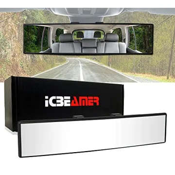 ICBEAMER 10.6" Car Rear View Mirror - HD Clear, Wide Angle Design