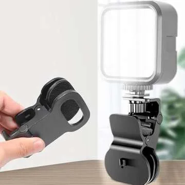 2 Pack Selfie Light Clip Mount Holder for Video Lighting