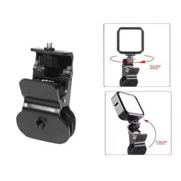 2 Pack Selfie Light Clip Mount Holder for Video Lighting