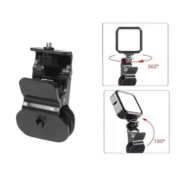 2 Pack Selfie Light Clip Mount Holder for Video Lighting