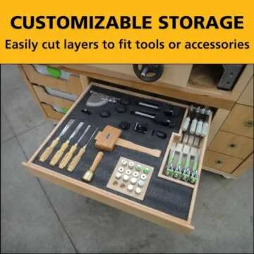 FastCap Kaizen Foam Sheet for Tool Organizers and Storage - Perfect for Professional Contractors and Technicians - 30mm Thickness, 2' x 4' Sheet Size, Black & White