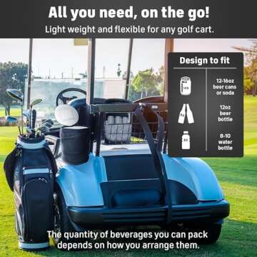 INTHEZONE - Collapsible Pop-Up Golf Cart Cooler Bag - Must-Have Push Cart and Golf Cart Accessories ...