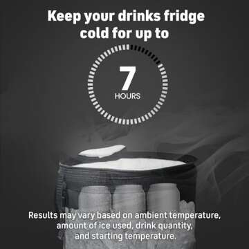 INTHEZONE - Collapsible Pop-Up Golf Cart Cooler Bag - Must-Have Push Cart and Golf Cart Accessories for Men - Golf Necessities - Unique Golf Accessories for Golfers - Cool Golf Gifts for Men