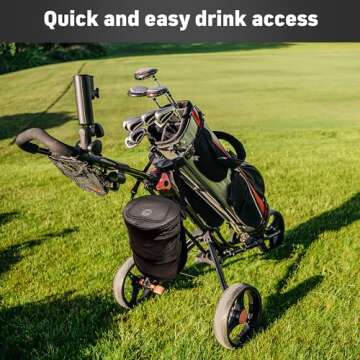 INTHEZONE - Collapsible Pop-Up Golf Cart Cooler Bag - Must-Have Push Cart and Golf Cart Accessories for Men - Golf Necessities - Unique Golf Accessories for Golfers - Cool Golf Gifts for Men