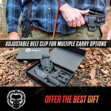 Bushcraft Survival Knife: Full Tang Fixed Blade