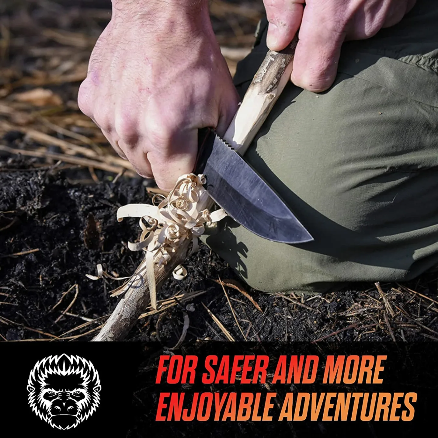 Bushcraft Survival Knife: Full Tang Fixed Blade