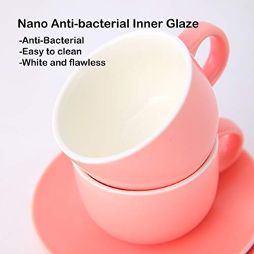 Candiicap Expresso Cups with Saucers & Metal Stand