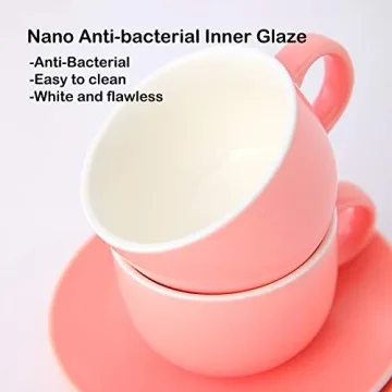 Candiicap Expresso Cups with Saucers & Metal Stand