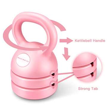 Adjustable Kettlebell Set 5-12 Pounds for Home Gym