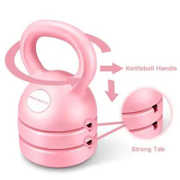 Adjustable Kettlebell Set 5-12 Pounds for Home Gym