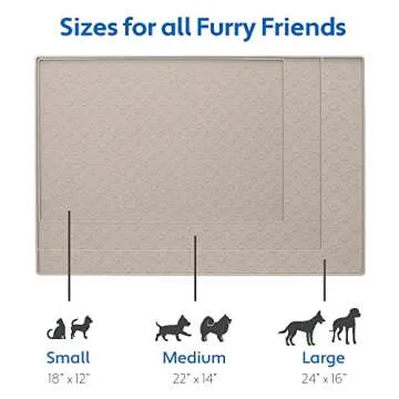 MIGHTY MONKEY Waterproof Pet Feeding Mat - 18x12 Silicone Solution