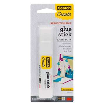 Scotch Repositionable Glue Stick, 0.49 oz, Acid Free and Non-Toxic (6307-3)