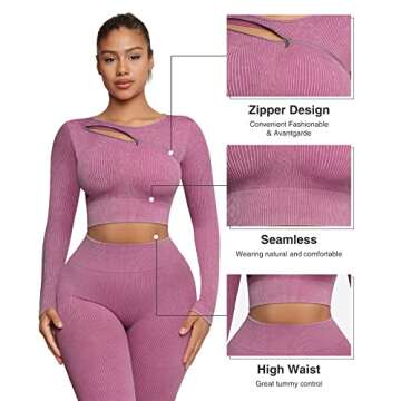 FeelinGirl Stylish Workout Set for Women - Leggings & Top