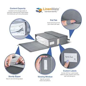 LINENMATE Bed Sheet Organizer - Neat Storage Solution