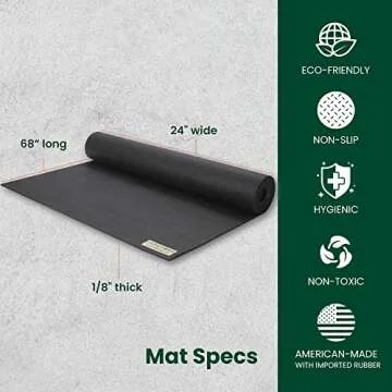 JadeYoga Travel Yoga Mat - Packable, Lightweight, and Portable Yoga Mat - Non-Slip Natural Rubber Mat for Women & Men - Great for Yoga, Home, Gym, Pilates, Fitness, and Stretching