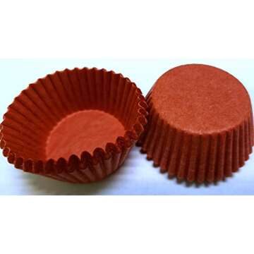 Cybrtrayd Make'n Mold No.5 Glassine, Red Paper Candy Cup, 5
