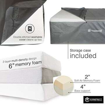 CT Portable Mattress - Folding Memory Foam Topper