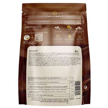 Belgian Milk Chocolate Baking Callets (Chips) - 33.6% - 1 bag, 5.5 lbs