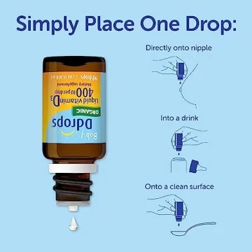 Organic Baby Ddrops 400 IU Vitamin D for Breastfed Infants