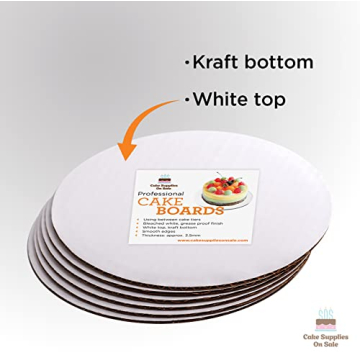 9" Round Coated Cakeboards - 12 Pack for Bakers