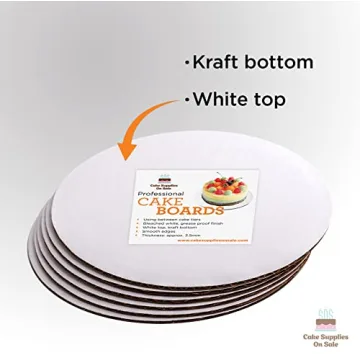 9" Round Coated Cakeboards - 12 Pack for Bakers