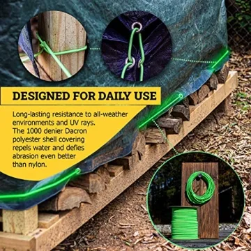 SGT KNOTS Marine Grade Bungee Cord - 100% Elastic & Durable