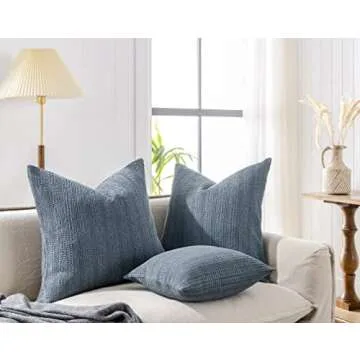 COCOPLOCEUS 24x24 Pillow Covers Set of 2 Cotton Shams