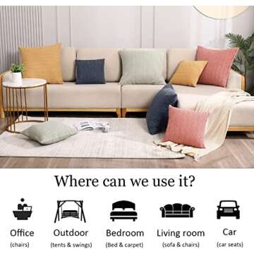 COCOPLOCEUS 24x24 Pillow Covers Set of 2 Cotton Shams