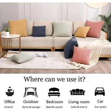 COCOPLOCEUS 24x24 Pillow Covers Set of 2 Cotton Shams