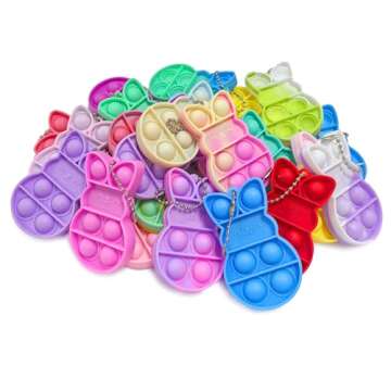 24 Prefilled Easter Eggs with Bunny Pop Fidget Toys
