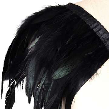 Body CAGE Women's Feather Body Harness - Adjustable Fashion Accessory