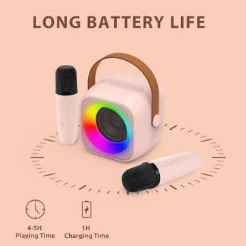 Jeefu Kids Karaoke Machine, Fun Party Microphone Toy