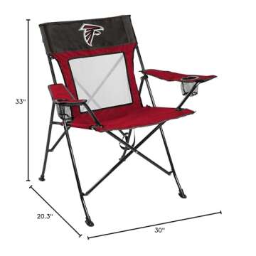 Rawlings NFL Game Changer Large Folding Tailgating and Camping Chair, with Carrying Case, Atlanta Falcons